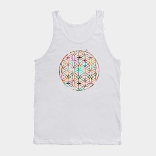 Flower Of Life Watercolor Painting 2 Tank Top